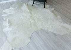 (Rare) Off White Cowhide Rug (Size: 240 X 200 CM) CHR2393