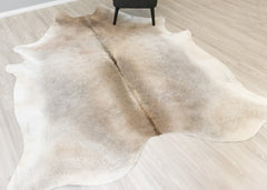 Beige And White Cowhide Rug (Size: 280 X 220 CM) CHR2355