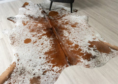 (Rare) Salt Pepper Tri-Color Cowhide Rug (Size: 230 X 190 CM) CHR2417