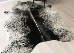 Salt Pepper Black & White Cowhide Rug (Size: 250 X 200 CM) CHR2421