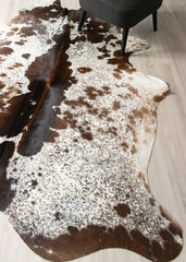 (Rare) Salt Pepper Tri-Color Cowhide Rug (Size: 240 X 200 CM) CHR2423