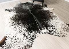 Salt Pepper Black & White Cowhide Rug (Size: 280 X 240 CM) CHR2424