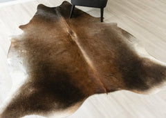 (Rare) Gris Tan Cowhide Rug (Size: 220 x 200 CM) CHR2353