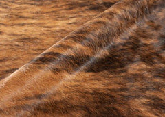 Dark White Spine Belly Brindle Cowhide Rug (Size: 260 X 230 CM)