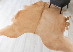 Brown And White Cowhide Rug (Size: 220 X 200 CM) CHR2385