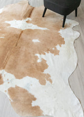 Beige And White Cowhide Rug (Size: 250 X 210 CM) CHR2391