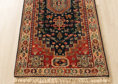 Authentic Wool Hand-Knotted Hallway Runner Rug – 76 x 240 cm