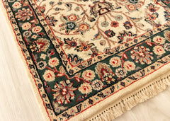 Authentic Wool Hand-Knotted Floral Hallway Runner Rug – 76 x 260 CM