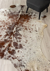 Salt Pepper Tri-Color Cowhide Rug (Size: 230 x 190 CM)