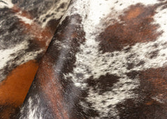 Salt Pepper Tri-Color Cowhide Rug (Size: 240 x 200 CM)