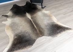 Grey Cowhide Rug (Size: 240 x 200 CM)