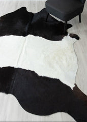 Black And White Cowhide Rug (Size: 230 x 200 CM)