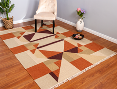 Modern Kilim Flatweave Wool Rug