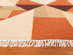 Modern Kilim Flatweave Wool Rug