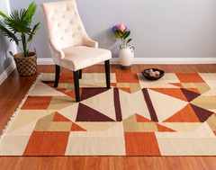 Modern Kilim Flatweave Wool Rug