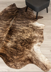 Dark Brindle Cowhide Rug (Size: 220 X 200 CM)