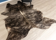 (Rare) Grey Brindle Cowhide Rug (Size: 240 X 200 CM)