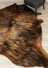 Dark Brindle Cowhide Rug (Size: 230 X 210 CM)