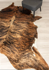 Dark Brindle Cowhide Rug (Size: 250 X 210 CM)