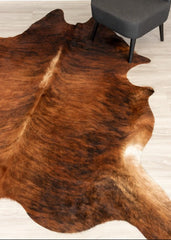 Dark Brindle Cowhide Rug (Size: 230 X 210 CM)