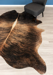 Dark Brindle Cowhide Rug (Size: 230 X 200 CM)