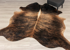 Dark Brindle Cowhide Rug (Size: 230 X 200 CM)