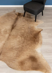 Chocolate Tan Cowhide Rug (Size: 230 X 200 CM)