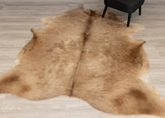 Chocolate Tan Cowhide Rug (Size: 230 X 200 CM)