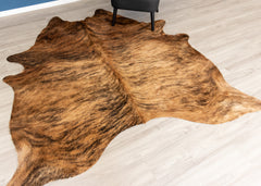Medium Brindle Cowhide Rug (Size: 220 X 210 CM)