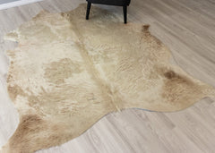 Champagne Cowhide Rug (Size: 200 X 190 CM)