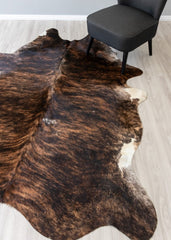 Dark Brindle Cowhide Rug (Size: 240 X 190 CM)