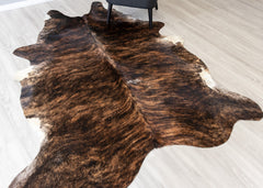 Dark Brindle Cowhide Rug (Size: 240 X 190 CM)