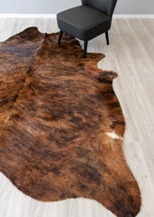 Dark Brindle Cowhide Rug (Size: 250 X 230 CM)