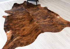 Dark Brindle Cowhide Rug (Size: 250 X 230 CM)