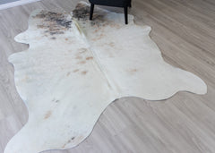 Salt Pepper Tri-Color Cowhide Rug (Size: 220 X 180 CM)