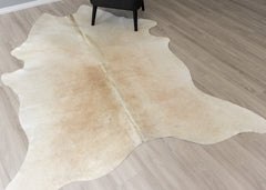 Beige And White Cowhide Rug (Size: 230 X 180 CM)