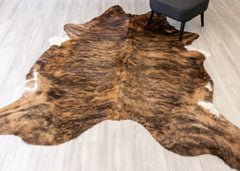 Medium Brindle Cowhide Rug (Size: 230 X 210 CM)