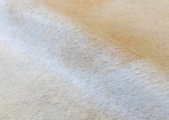 Beige And White Cowhide Rug (Size: 220 X 190 CM)