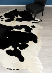Black And White Cowhide Rug (Size: 270 X 210 CM)