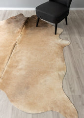 Beige Cowhide Rug (Size: 240 X 210 CM)