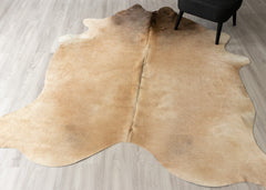 Beige Cowhide Rug (Size: 240 X 210 CM)