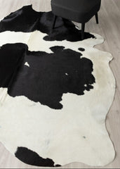 Black And White Cowhide Rug (Size: 270 X 210 CM)