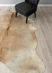 Chocolate Tan Cowhide Rug (Size: 220 X 190 CM)