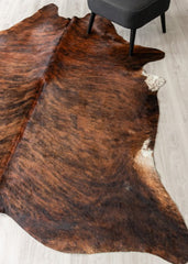 Dark Brindle Cowhide Rug (Size: 230 X 200 CM)