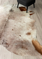 Salt Pepper Tri-Color Cowhide Rug (Size: 240 X 210 CM)