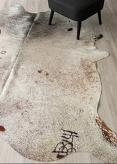 Salt Pepper Tri-Color Cowhide Rug (Size: 230 X 200 CM)