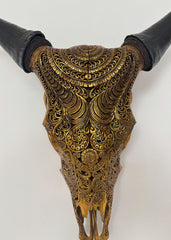 Authentic Cow Hand Carved Skull