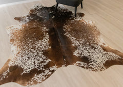 Salt Pepper Tri-Color Cowhide Rug (Size: 230 X 200 CM) CHR1910