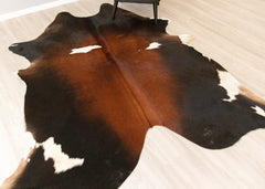 Reddish Cowhide Rug (Size: 240 X 210 CM) CHR2197