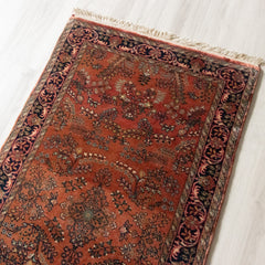 Oriental Agra Hand-Knotted Wool Hallway Indian Runner Rug - 75 x 270 CM